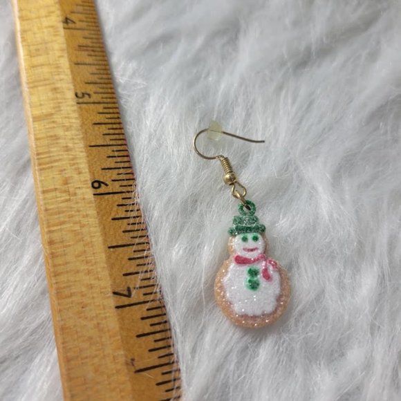 Handmade Christmas Cookie Earrings - Picture 2 of 2